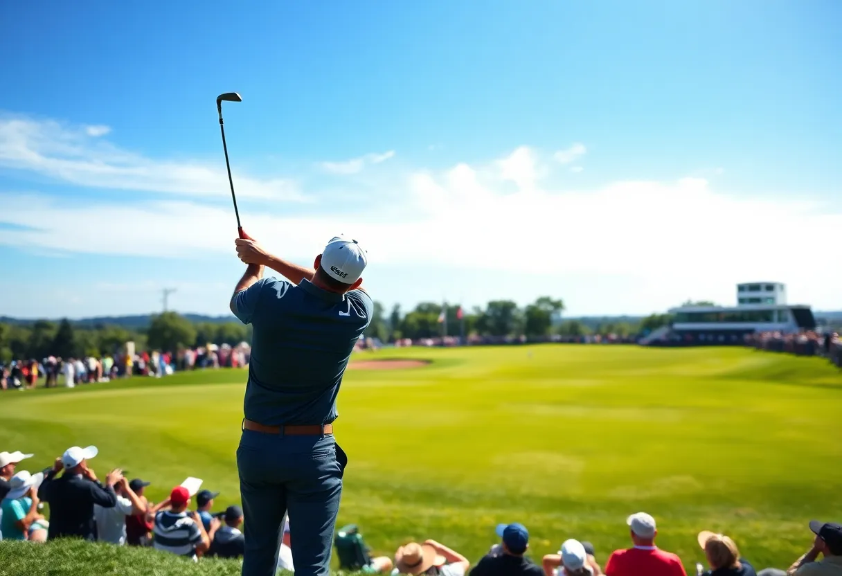 Golfers celebrating a milestone achievement on the golf course