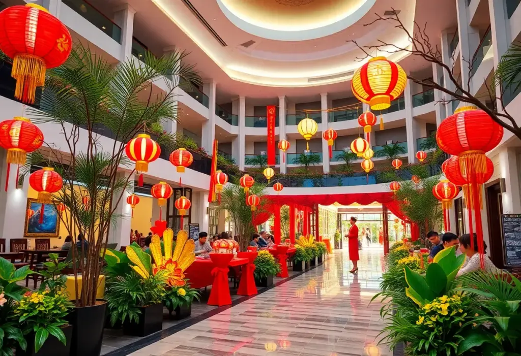 Decorations and festivities for Lunar New Year at Hoiana Resort