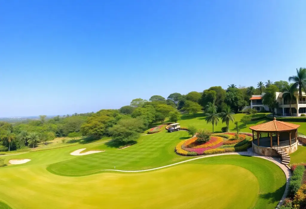 A beautiful golf course in India with well-maintained greens and modern facilities