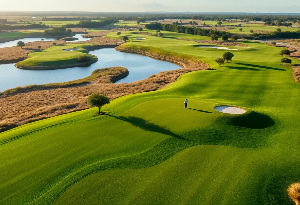 Golfers on the newly redesigned Jameson Golf Links course