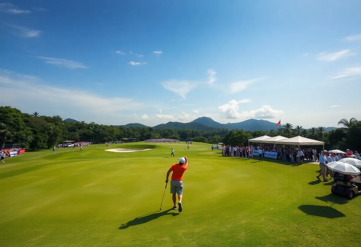 Celebration at LPGA Honda Thailand Golf Tournament