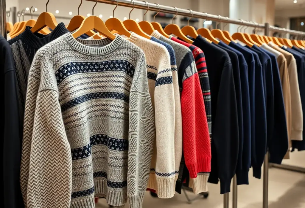 Stylish sweaters from a new merchandise line