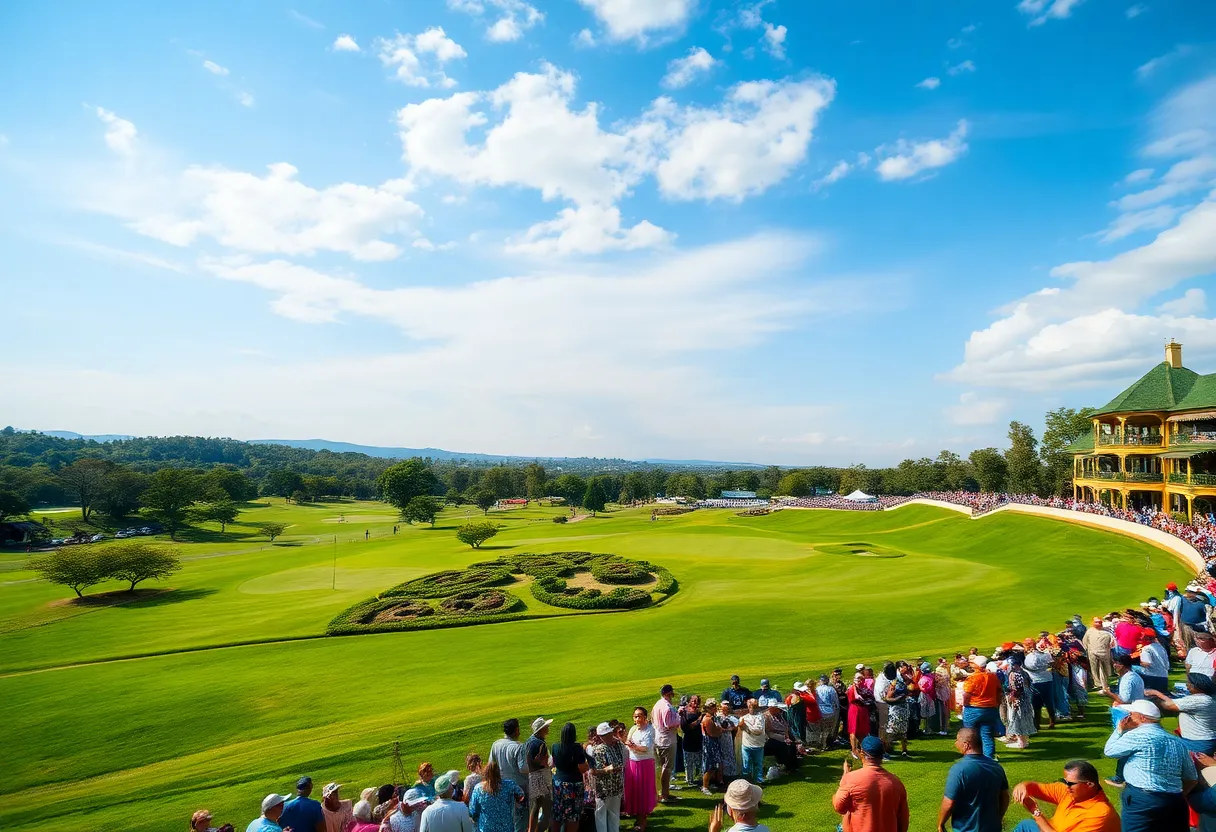 Lush fairways of Karen Country Club during the Magical Kenya Open golf tournament.