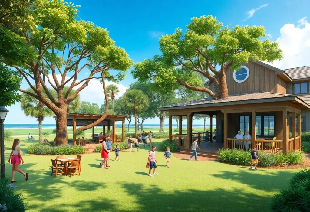 Rendering of Kiawah Island Golf Resort showing The Treehouse and The Perch