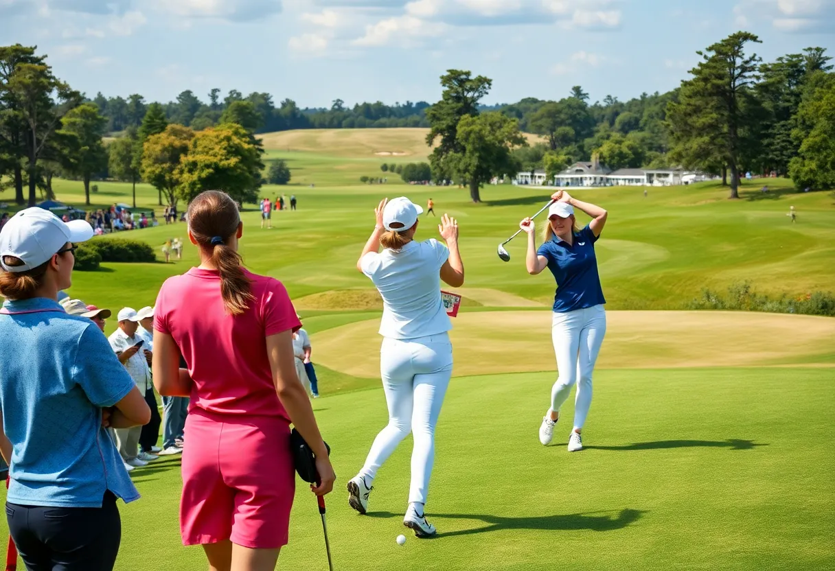 Exciting scene from the Ladies European Tour 2023 tournament