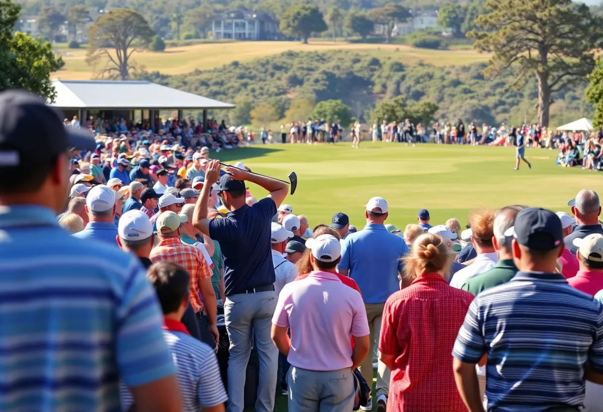 Action shot from LIV Golf Tournament at Steyn City Golf Club