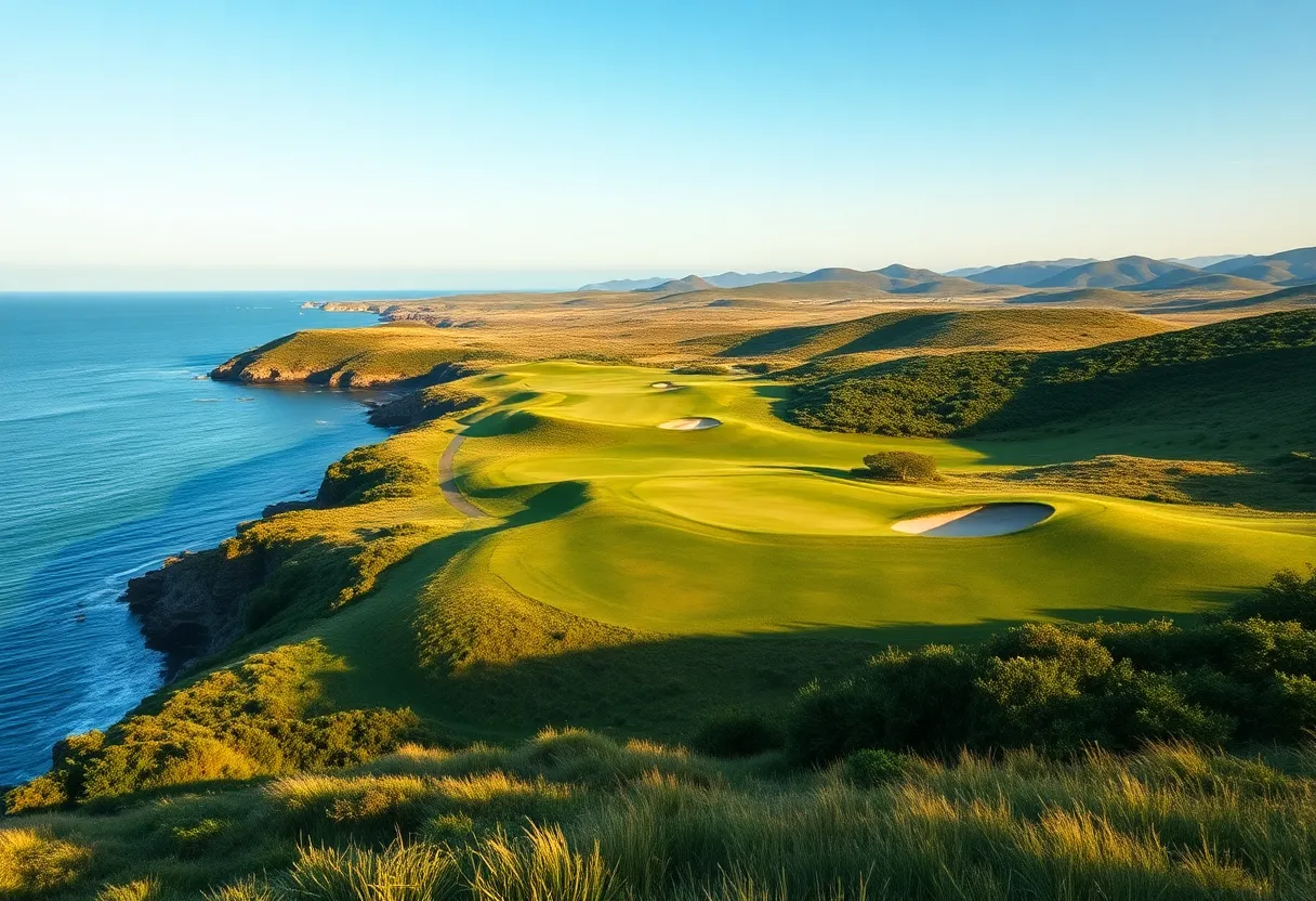 Lofoten Links Golf Course surrounded by nature
