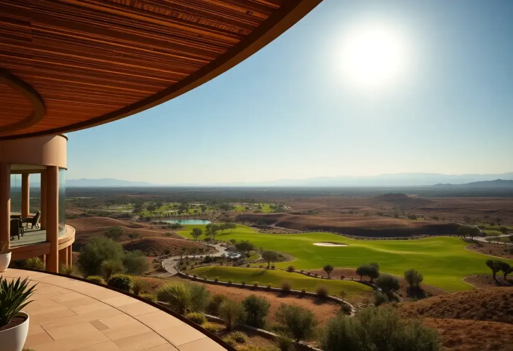 Stunning golf course in Morocco with green landscapes