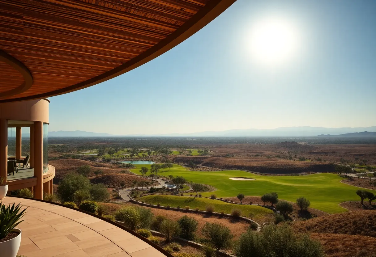 Stunning golf course in Morocco with green landscapes