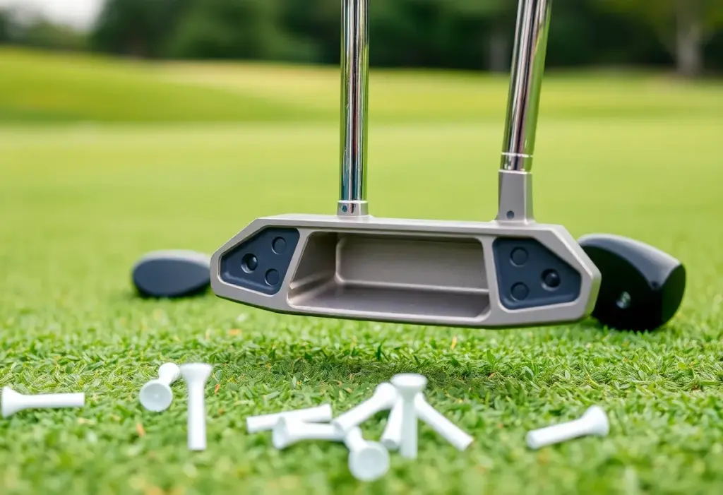 Custom Scotty Cameron putter on a golf course