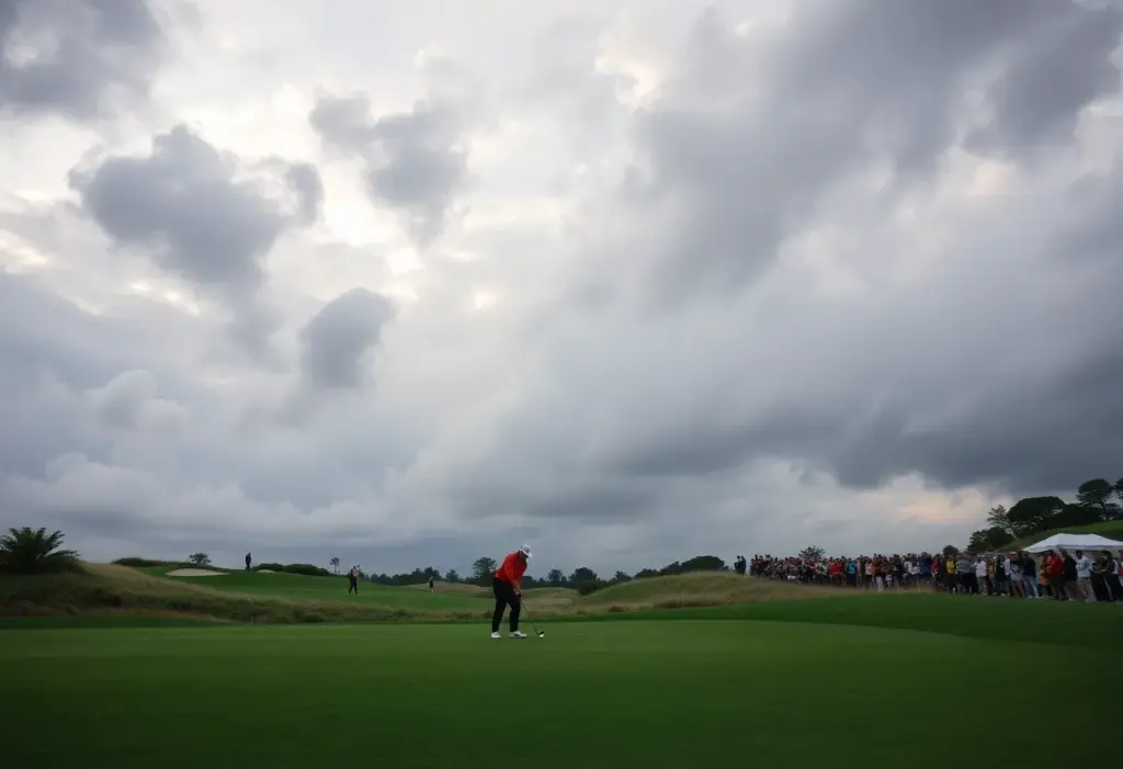 Golf tournament scene at AIG Women's Open