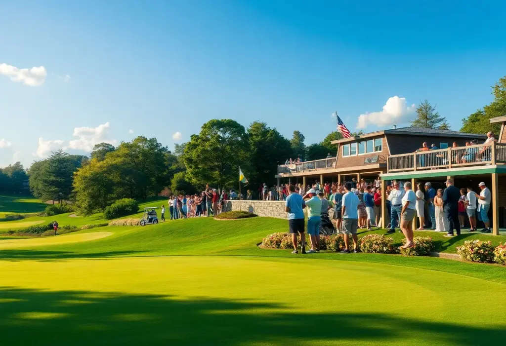 Crowd enjoying the ONEflight Myrtle Beach Classic golf tournament