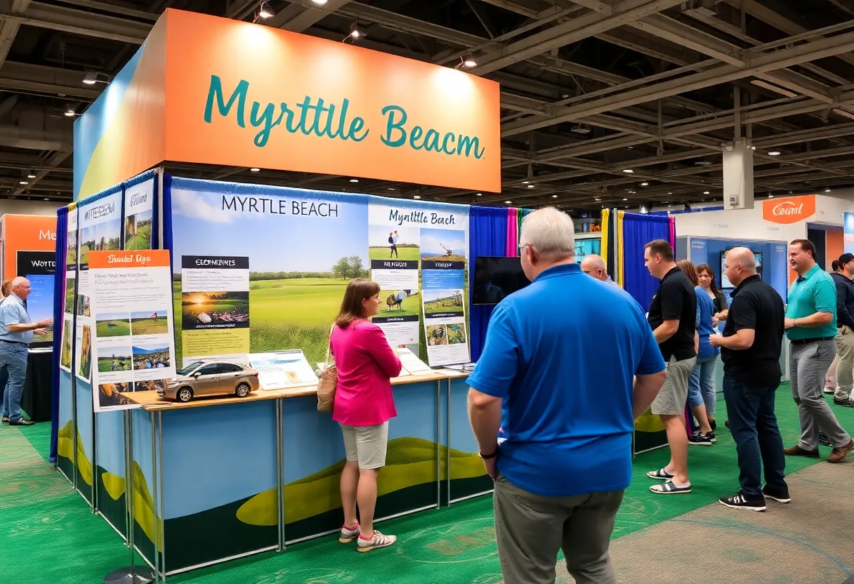Visitors at Myrtle Beach booth during the Toronto Golf & Travel Show