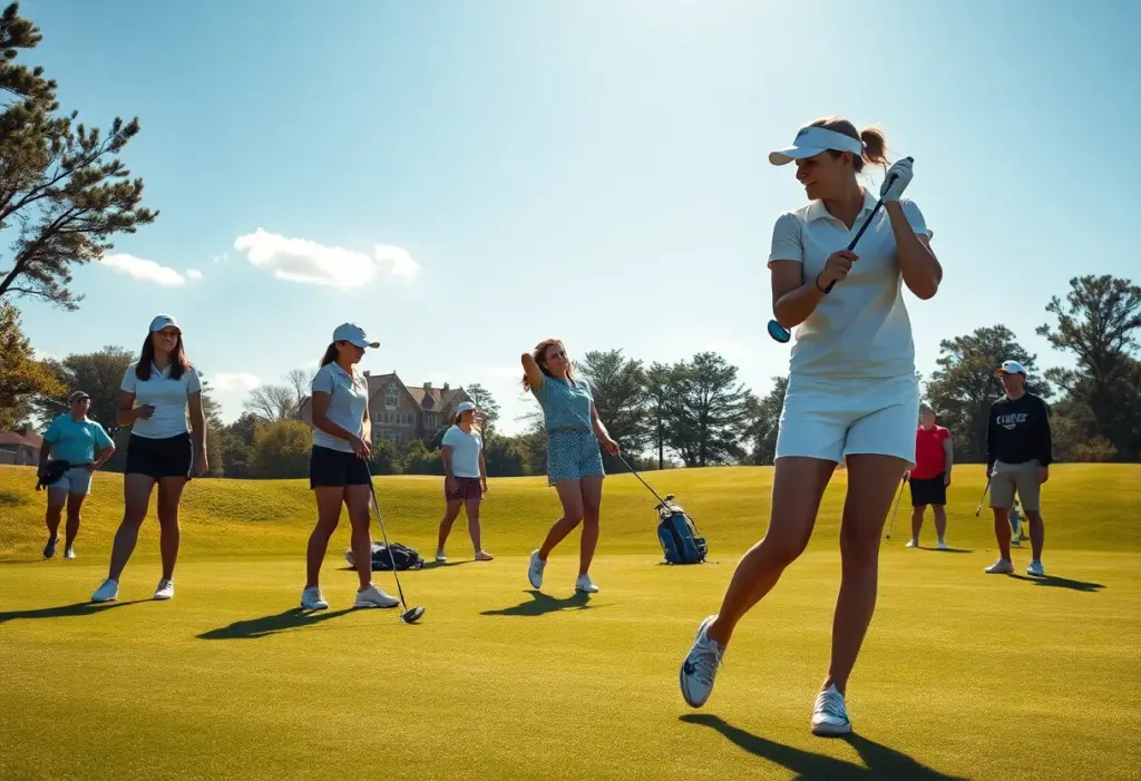 Oklahoma State women's golf team competing at the Thunderbird Intercollegiate