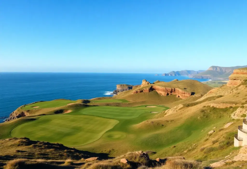 A scenic view of the Old Petty golf course at Cabot Highlands
