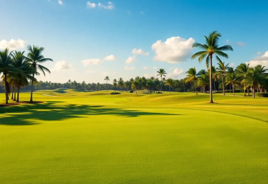 A scenic view of the Pandion Club golf course in Florida