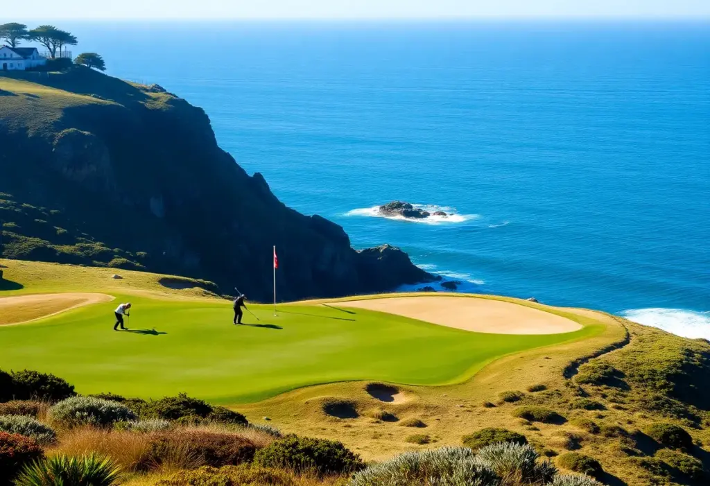 A picturesque view of Pebble Beach Golf Links