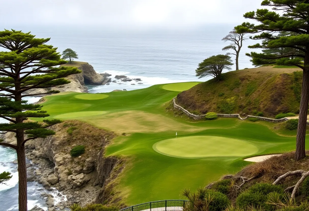 Scenic view of Pebble Beach Golf Links