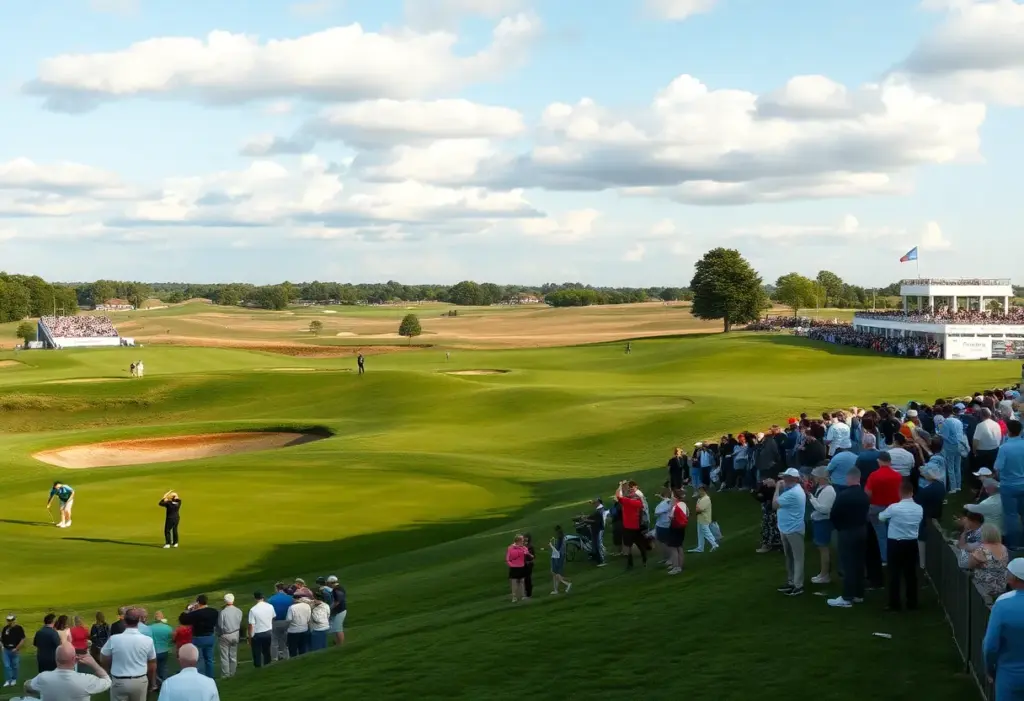 Golf players competing at the AT&T Pebble Beach Pro-Am tournament