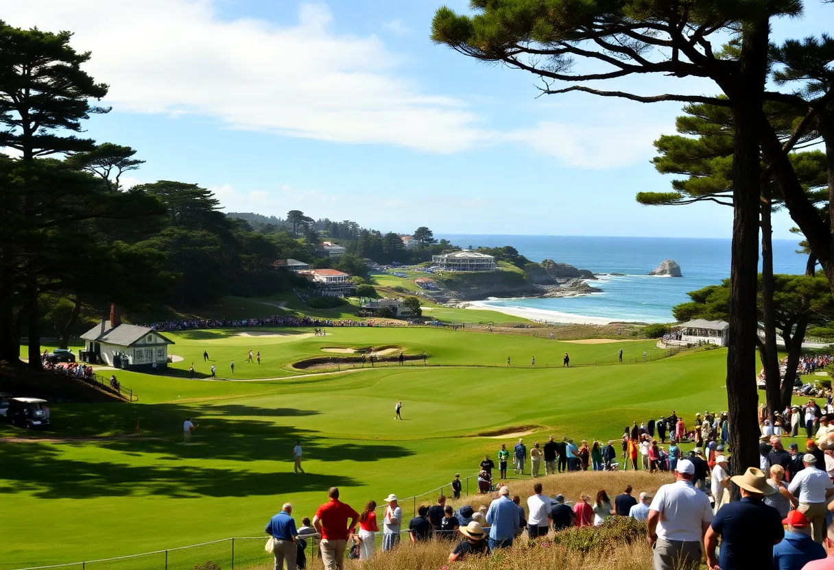 Pebble Beach Golf Links during the Pro-Am tournament