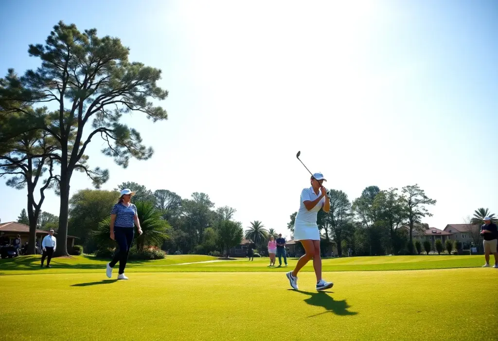 Women golfers competing at the Philippine Ladies Masters