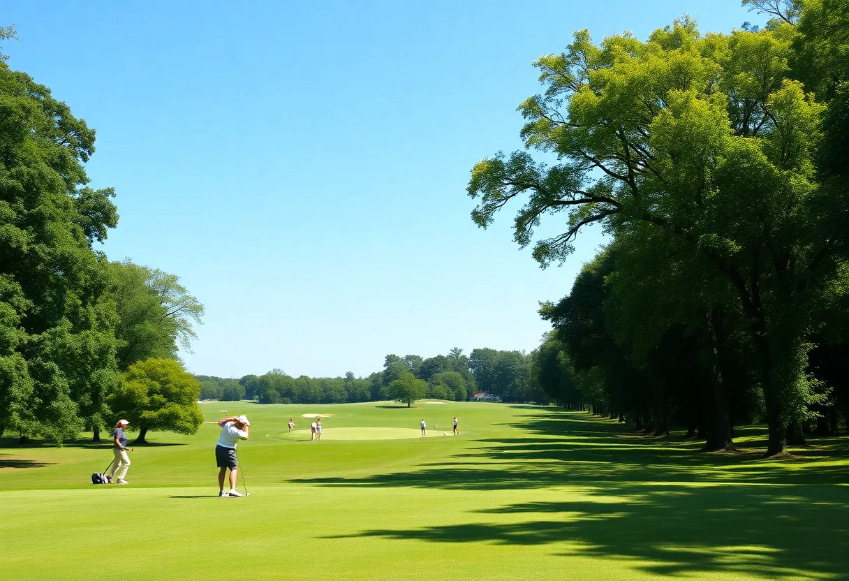 Players competing in the Philippine Ladies Masters at Summit Point Golf and Country Club