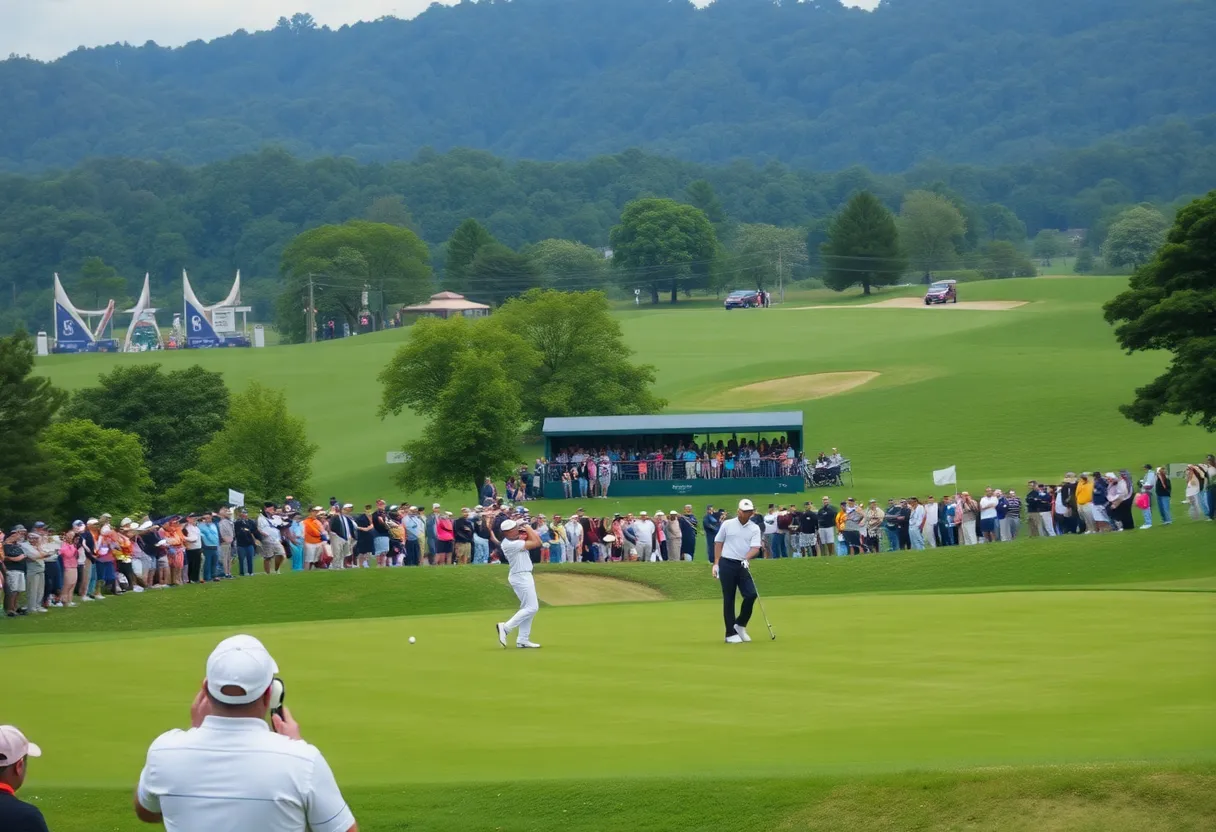 golfers playing on a beautiful golf course during the Qatar Masters