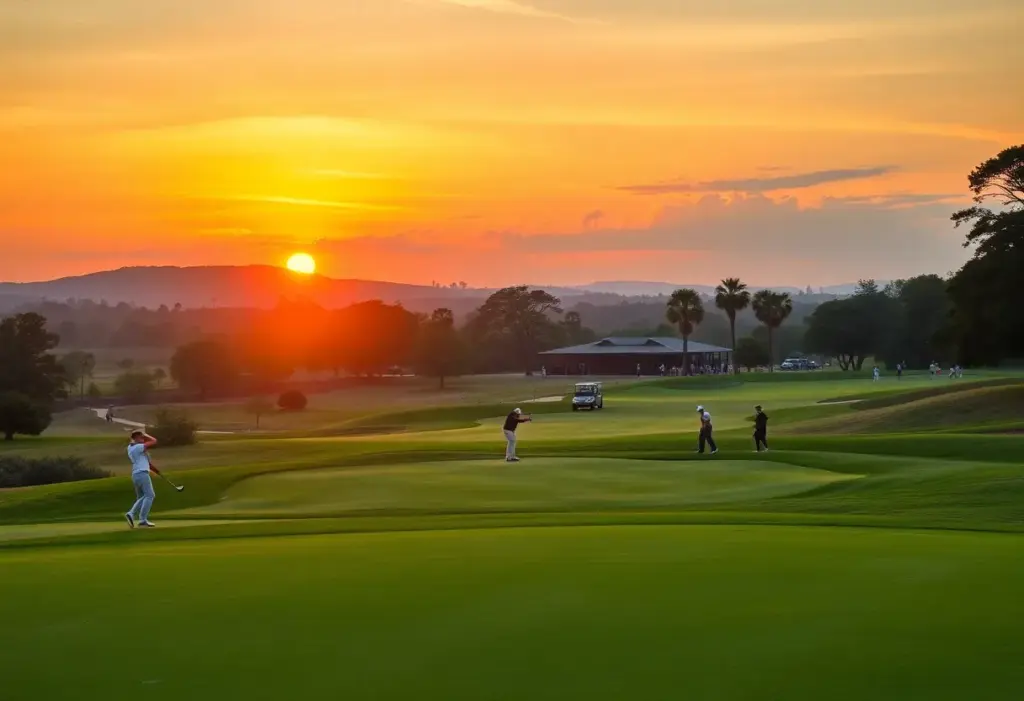 Golf course during the Qatar Masters tournament.