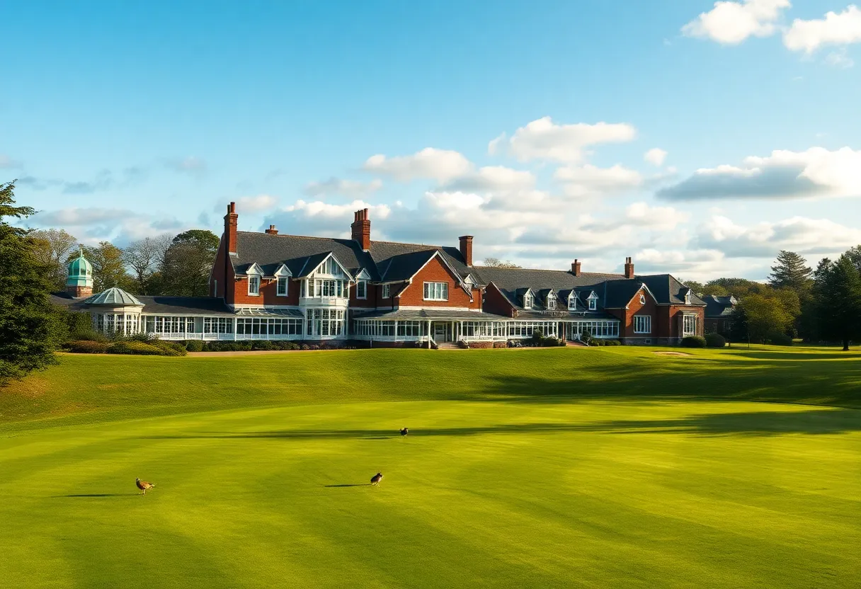 Historic view of Riviera Country Club's golf course