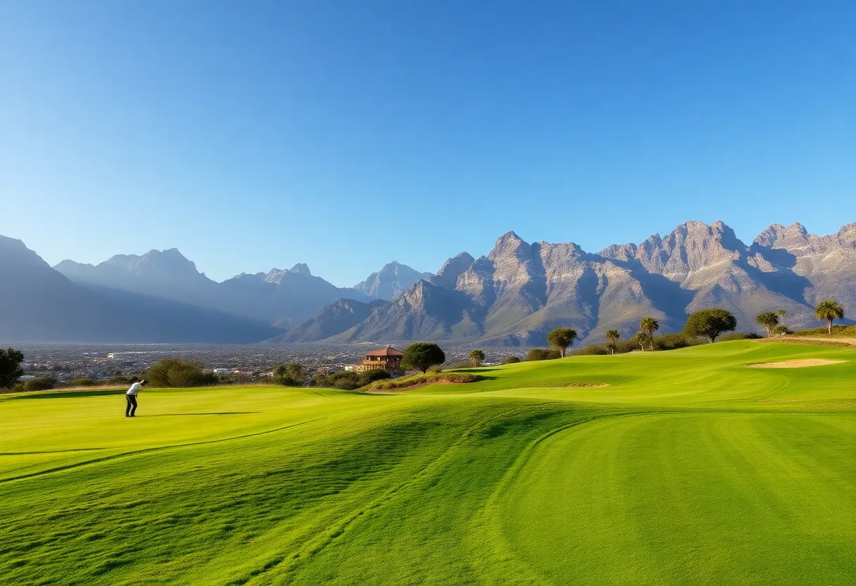 Golfers playing at the Royal Cape Golf Club during the CIRCA Cape Town Open.