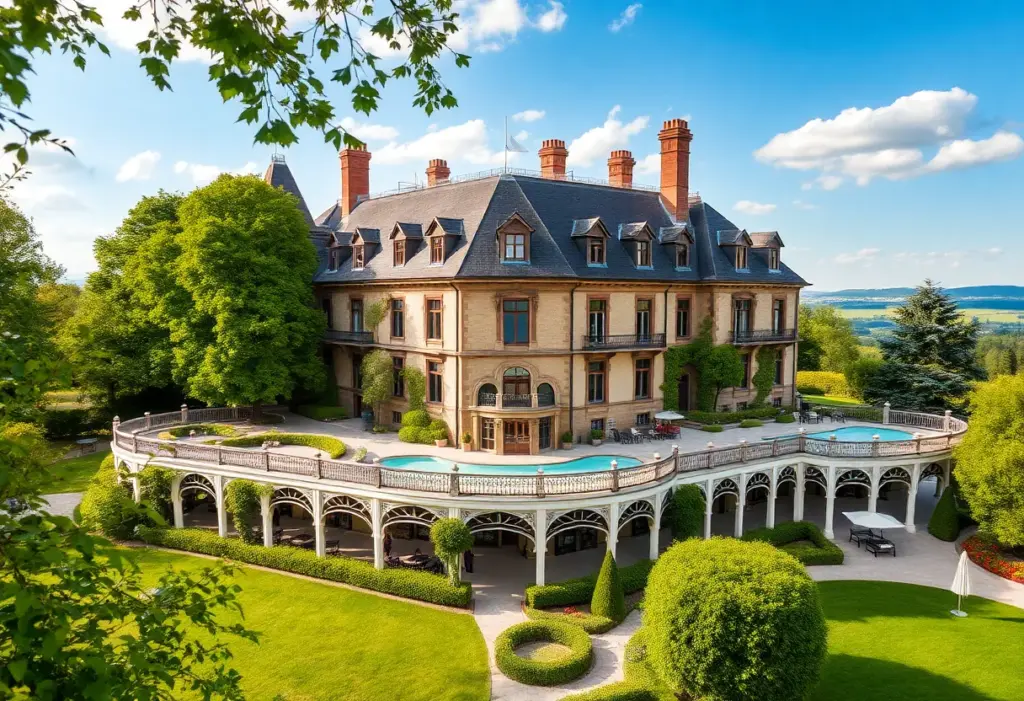 Exterior view of Seaview Hotel showcasing its charm and greenery