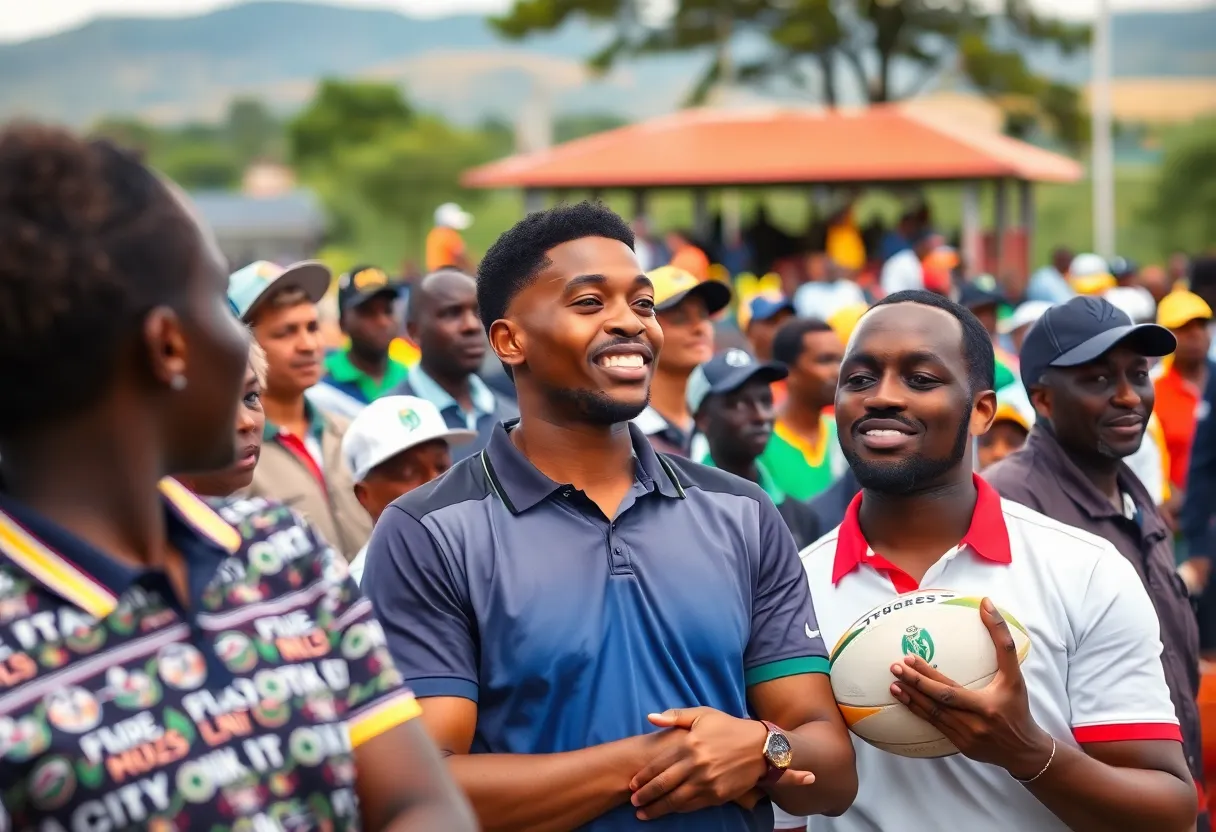 Crowd enjoying a sports event in Kenya