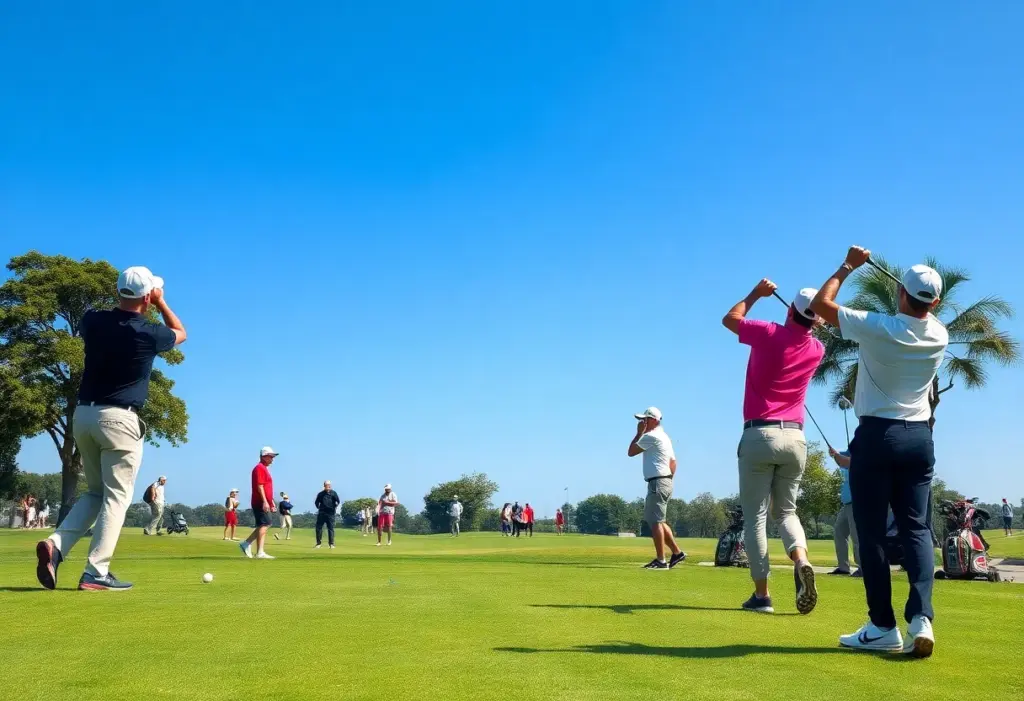 Participants competing in the Sta. Lucia Golf Tour 20th Anniversary in Da Nang