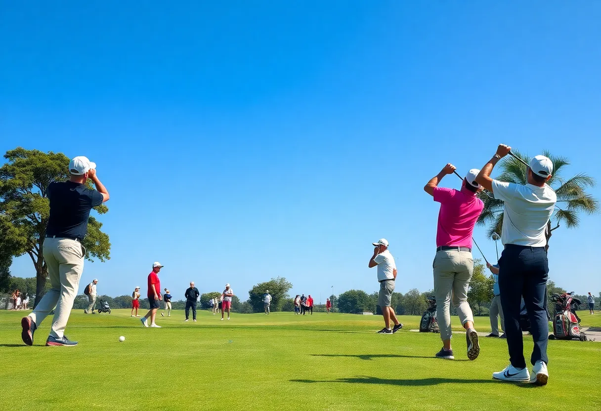 Participants competing in the Sta. Lucia Golf Tour 20th Anniversary in Da Nang