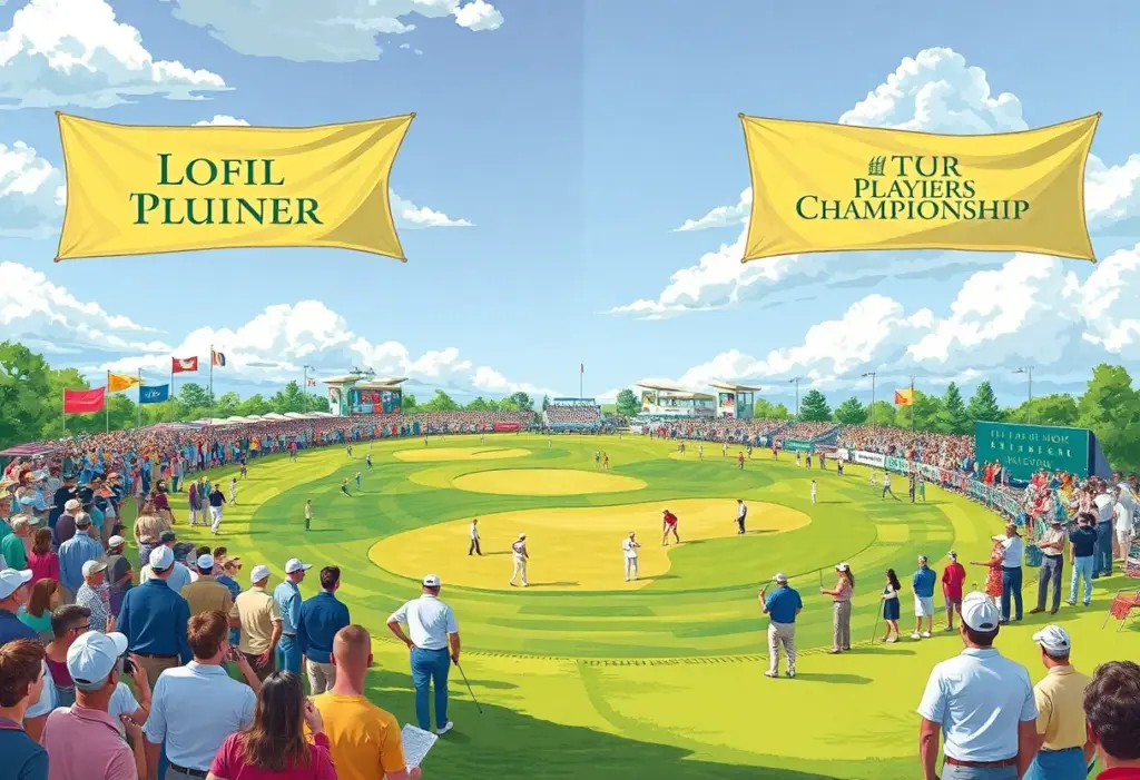 Fans enjoying The Players Championship golf event