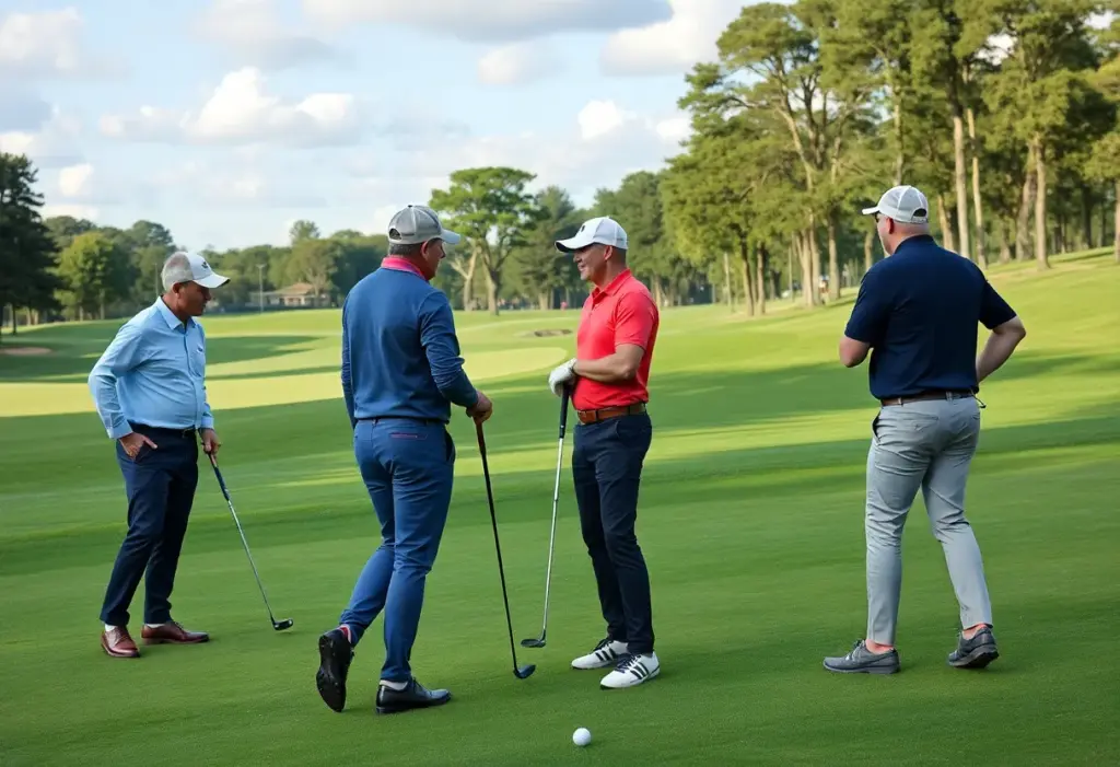Golfers participating in the TiE Eagles CEO Golf Tournament