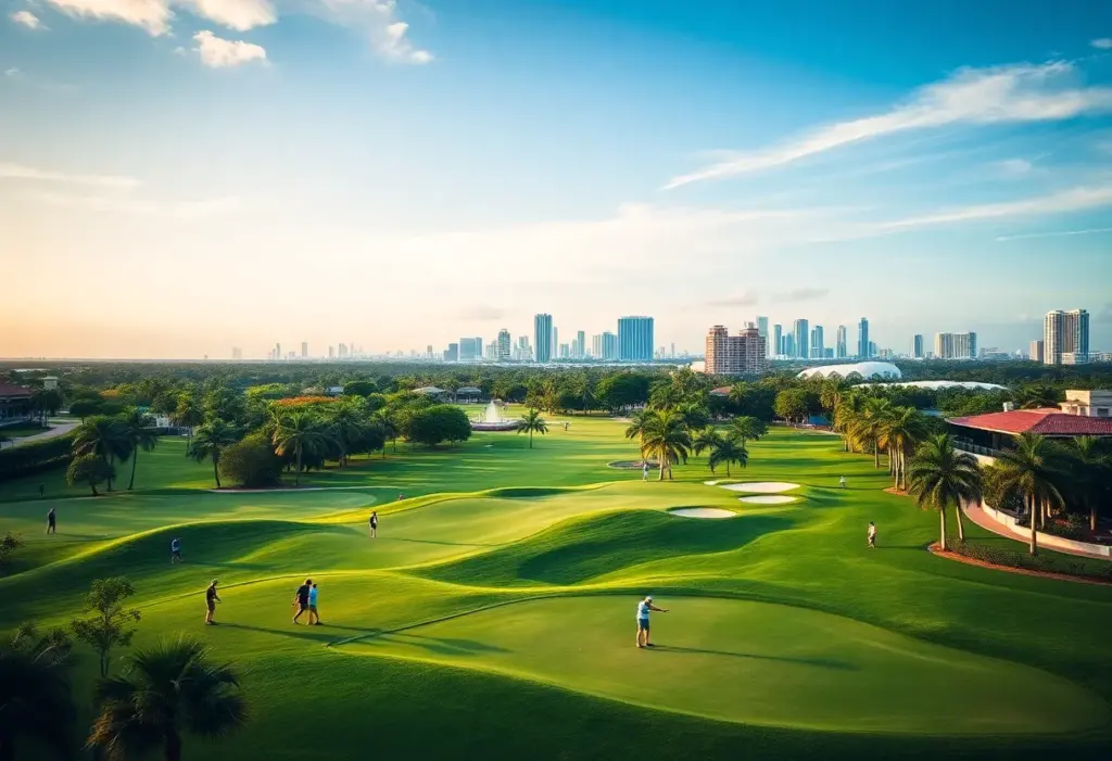 Scenic view of Trump National Doral golf course during an event