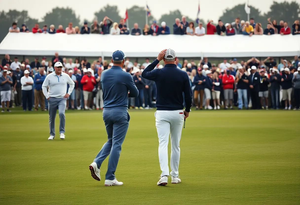 U.S. Ryder Cup Team competing in a match