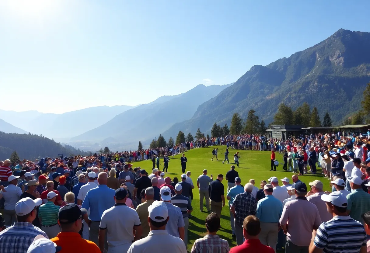 Golfers competing at the 2026 WM Phoenix Open with a cheering crowd