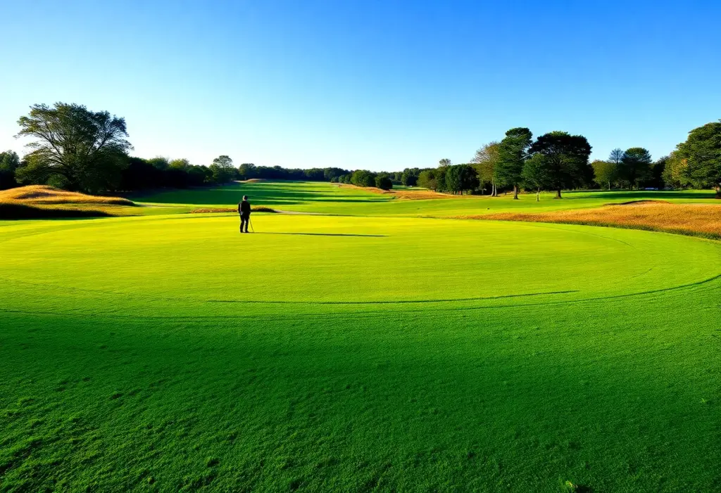 The 17th hole at Augusta National Golf Club, showing the new length change.