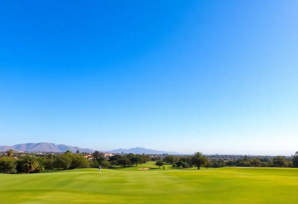 Golfers playing in the Al Houara Classic in Morocco