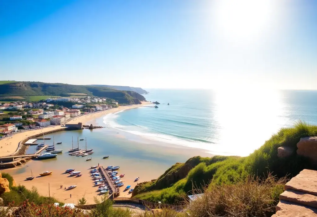Scenic view of Algarve coastline with Blue Flag beaches