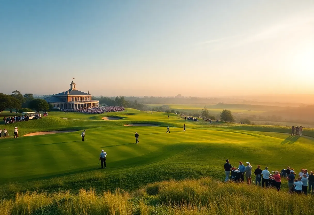 View of the golf course during the Arnold Palmer Invitational