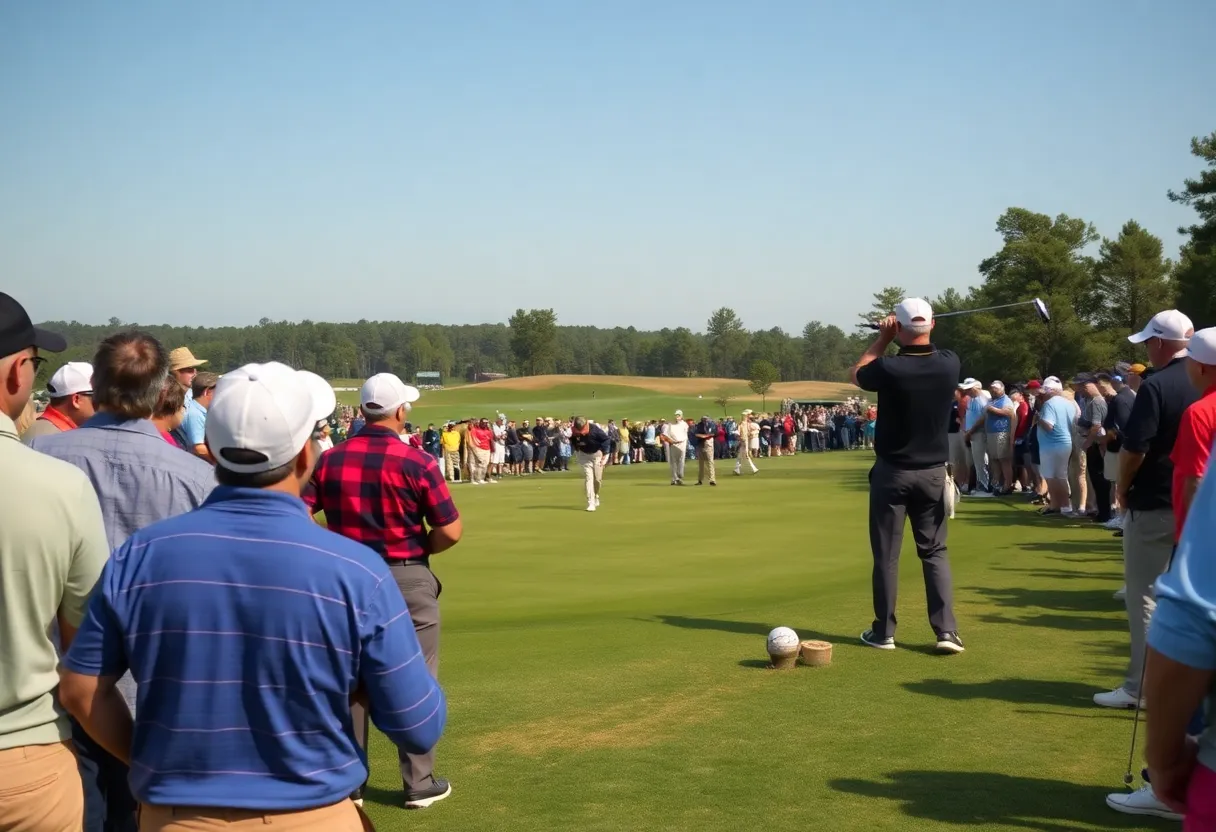 Action at the Arnold Palmer Invitational golf tournament