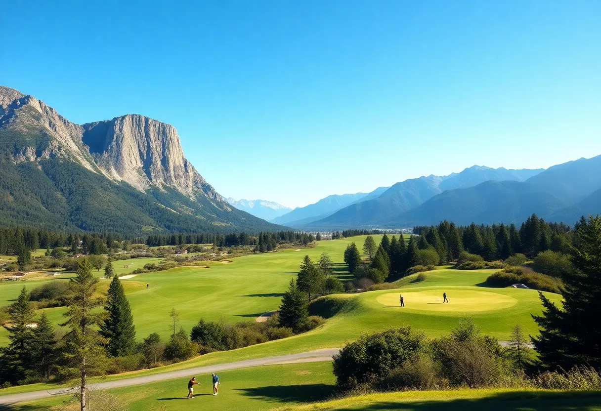 Golfers playing at Ba Na Hills Golf Club