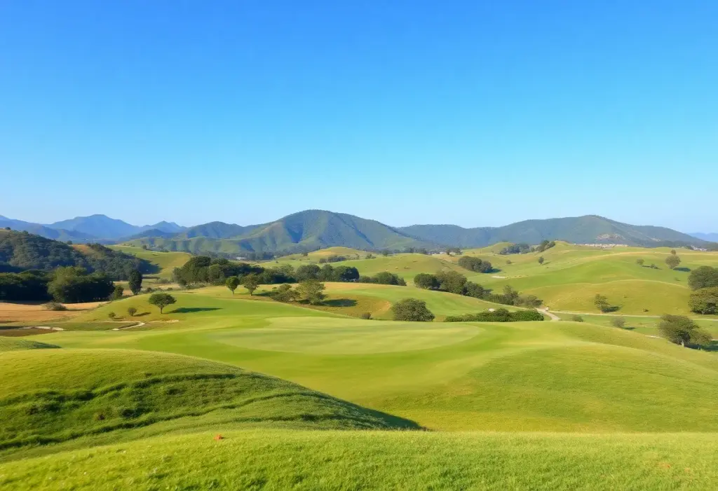 A beautiful landscape of Ba Na Hills Golf Club showcasing the golf course and vibrant nature.