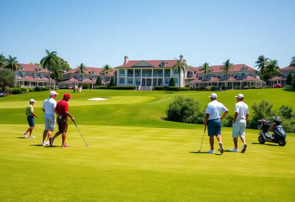 Golfers participating in the BMW Golf Cup World Final at Fancourt Resort.