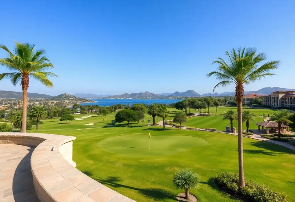 Scenic view of Camiral Golf Resort's golf courses and facilities.