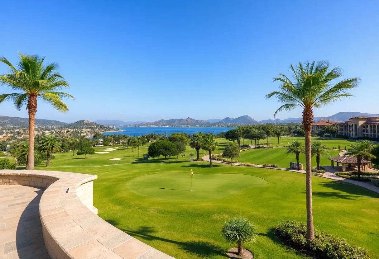 Scenic view of Camiral Golf Resort's golf courses and facilities.