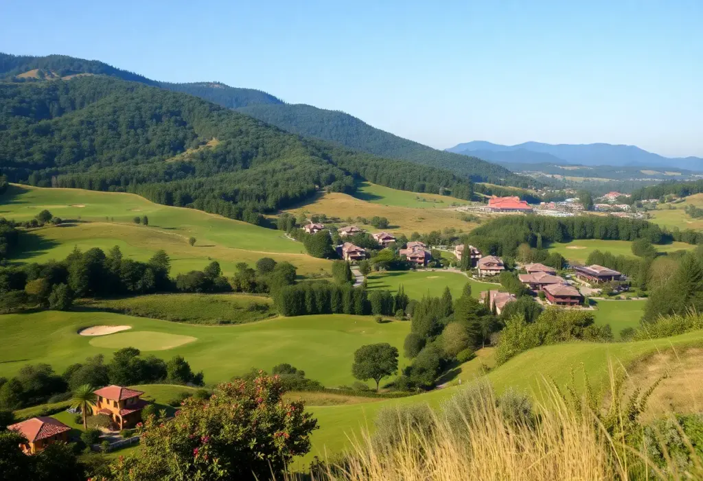 View of the Candyroot Lodge Golf Resort with lush golf courses